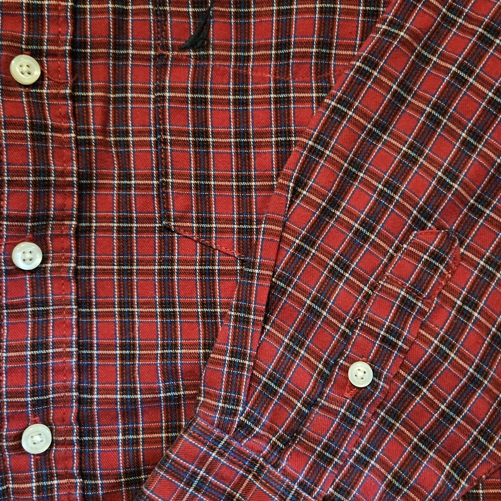 Classic Red Plaid Men's Shirt